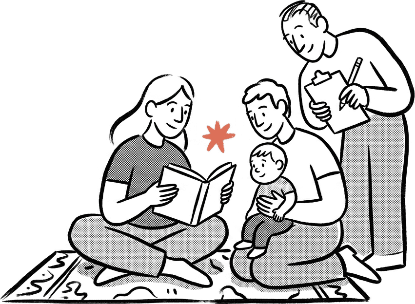 A child's care team connected on one timeline